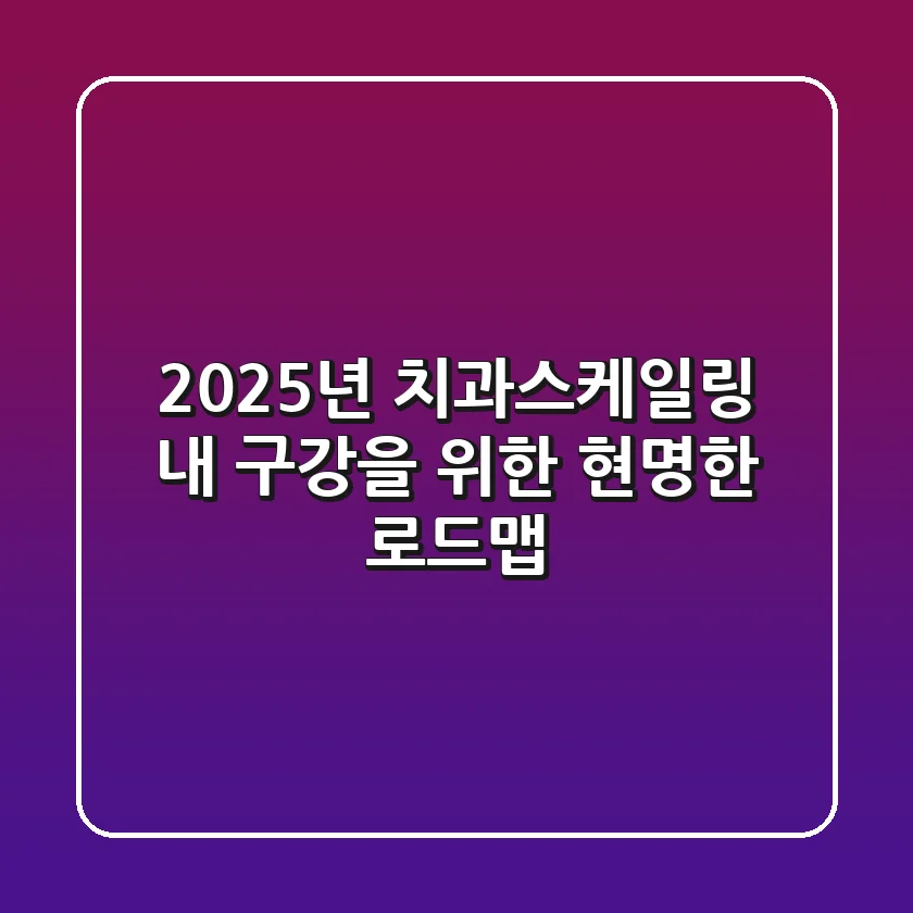 2025년 치과스케일링, 내 구강을 위한 현명한 로드맵
