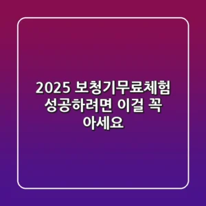 2025 보청기무료체험, 성공하려면 이걸 꼭 아세요!