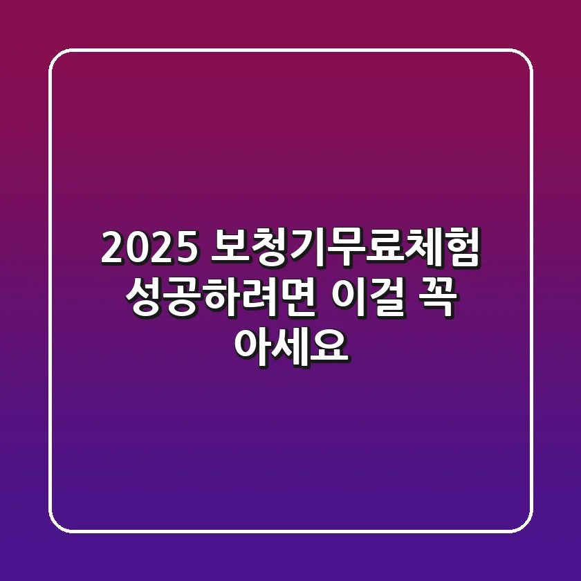 2025 보청기무료체험, 성공하려면 이걸 꼭 아세요!