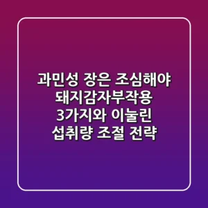 "과민성 장은 조심해야" 돼지감자부작용 3가지와 이눌린 섭취량 조절 전략