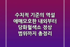 “수치적 기준의 역설”, 애매모호한 ‘내외’부터 당화혈색소 정상 범위까지 총정리